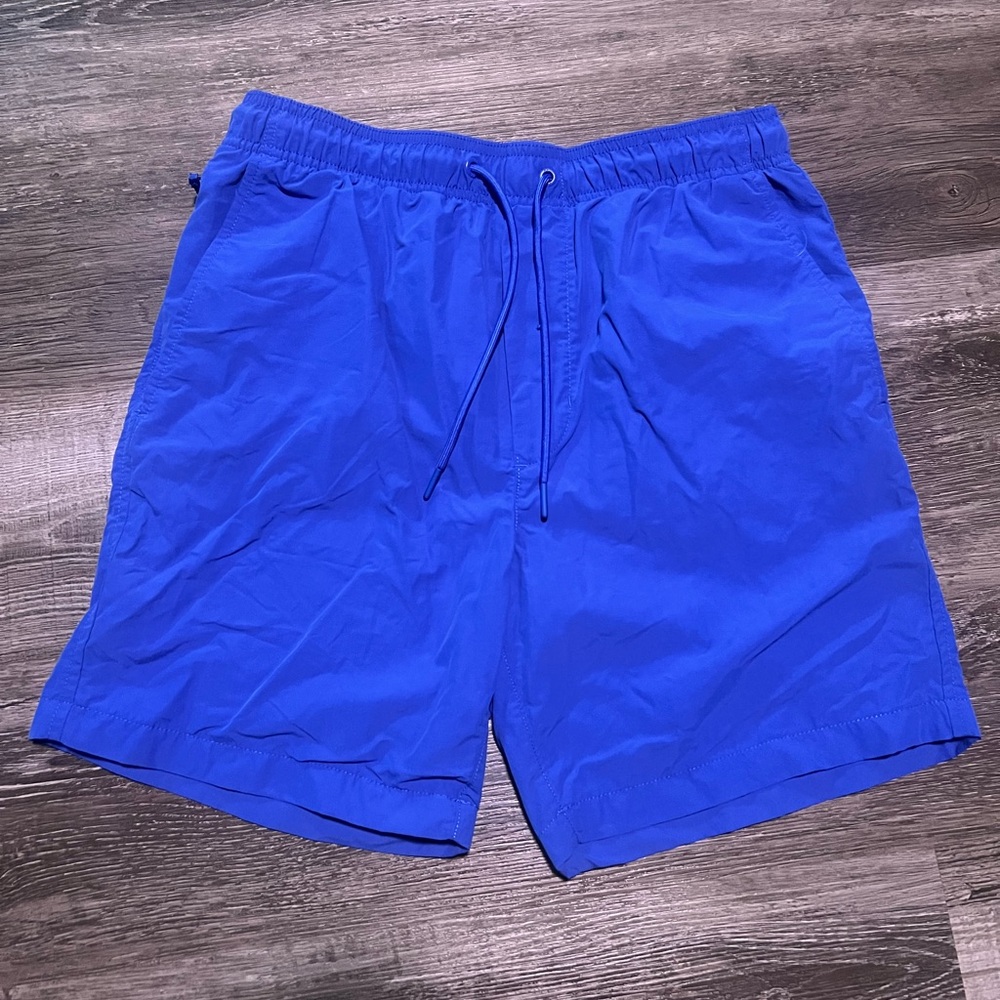 Vintage-Retro American Eagle Outfitters Vibrant Blue Swim Trunks